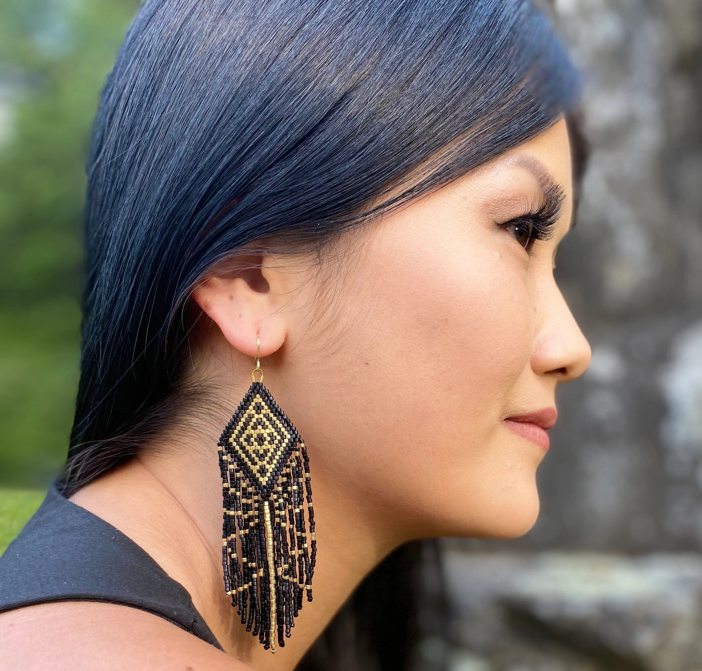 Earrings--"Tribal Diamond", Hooks (Mayana)
