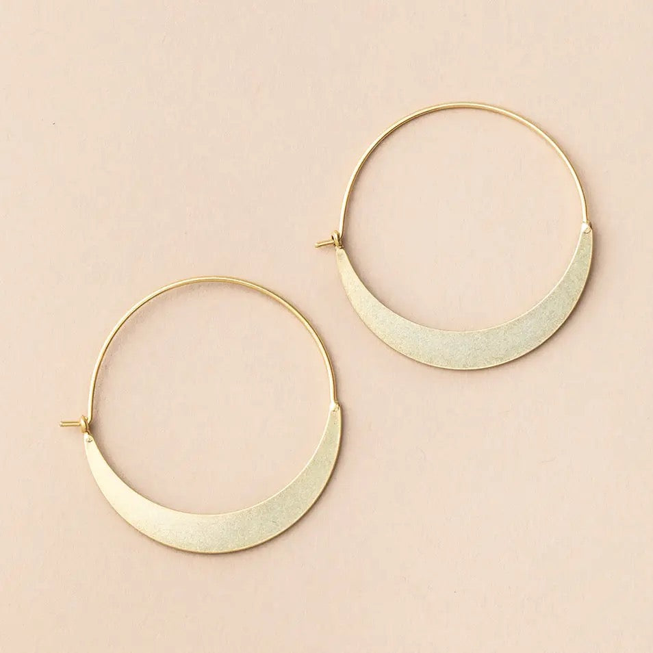 Earring--Crescent Hoops, Silver OR Gold (Scout Curated Wears)