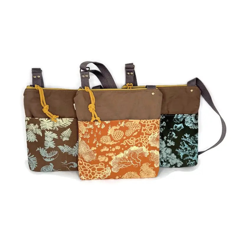 Bag--"WeekDayer", Solstice Series, Cross body, Screen-painted Waxed Canvas, Various (Rachel Elise Studio)