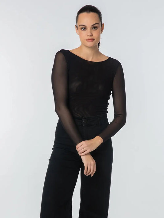 Top--"Double-Layer--Black", Long sleeved (AMB Designs)