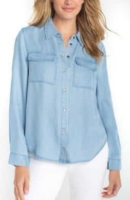 Shirt--Chambray, Pockets, Mailbu Light (Liverpool LA)