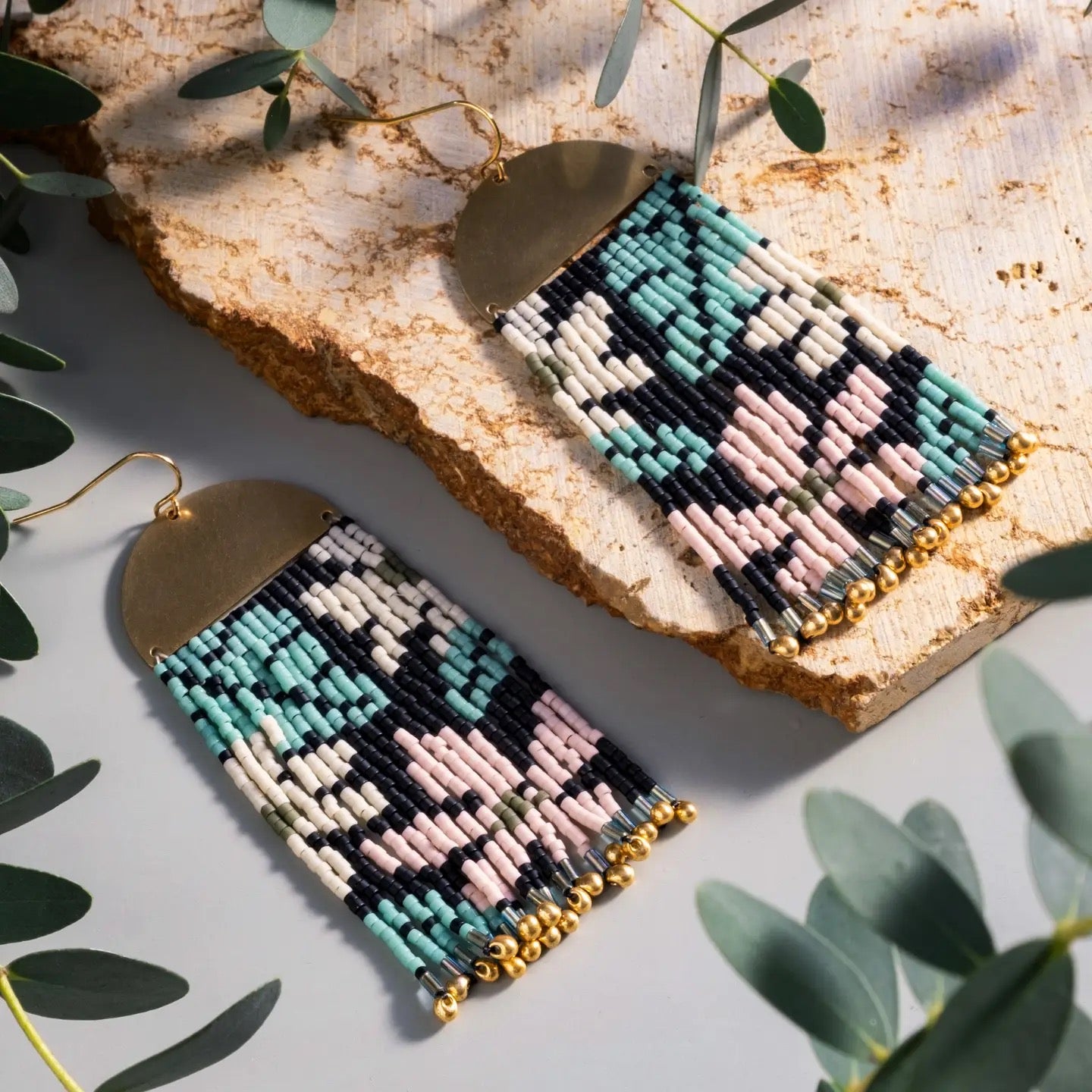Earrings--"Tropical" Fringe, 2 Colors (Mayana)