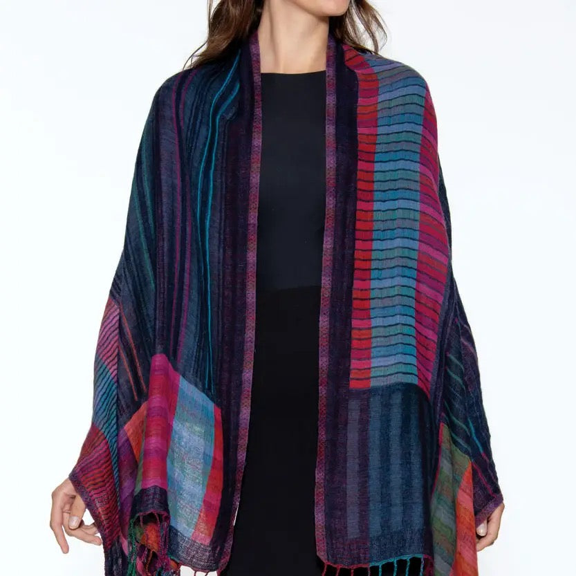 Shawl/Scarf--"Kalya", Wool-Cotton, Many Colors (Sevya Handmade)