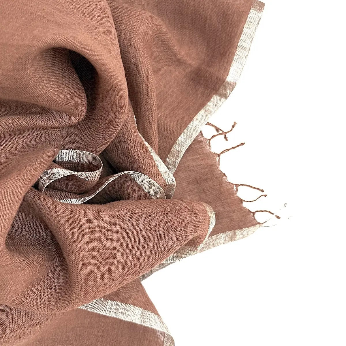 Shawl--Gilt Edge, Linen, Russet