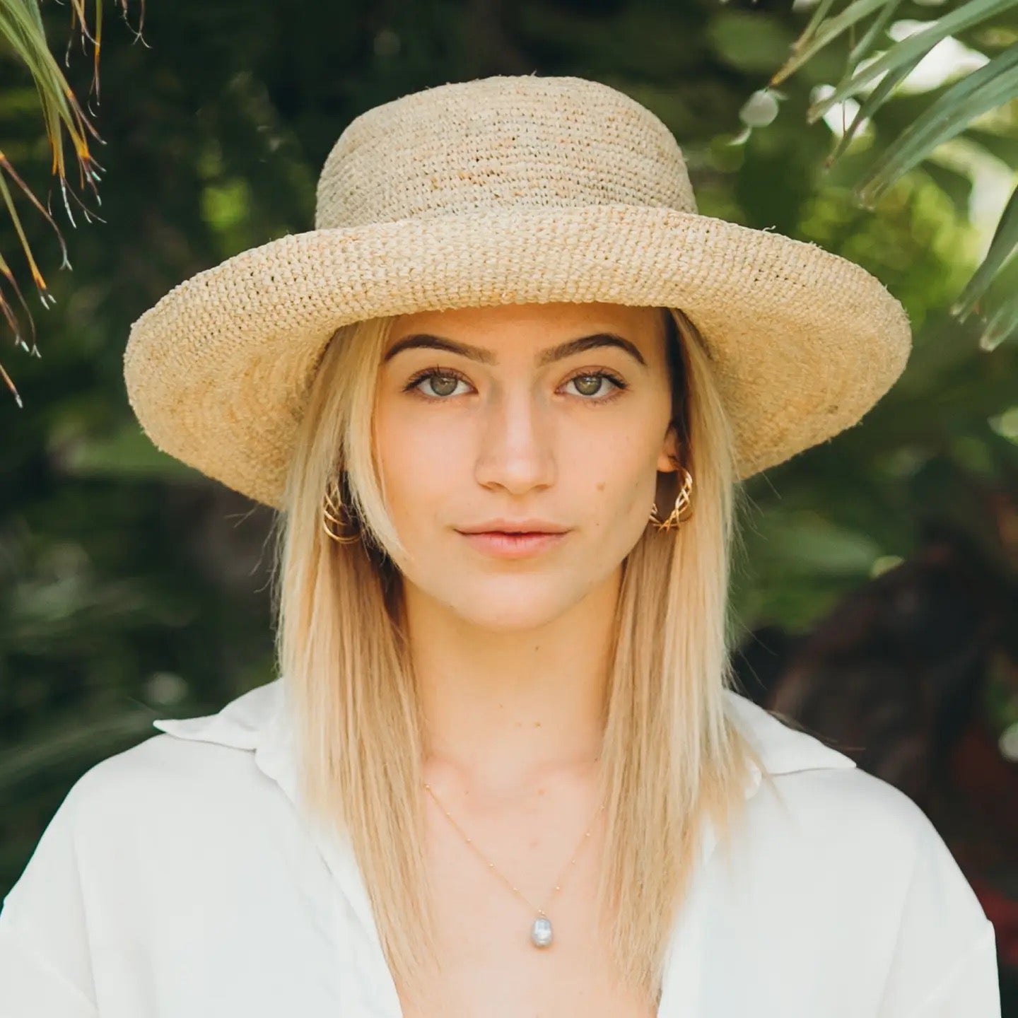 Hat--3" Brim, Raffia, 5 Colors (Shebobo)