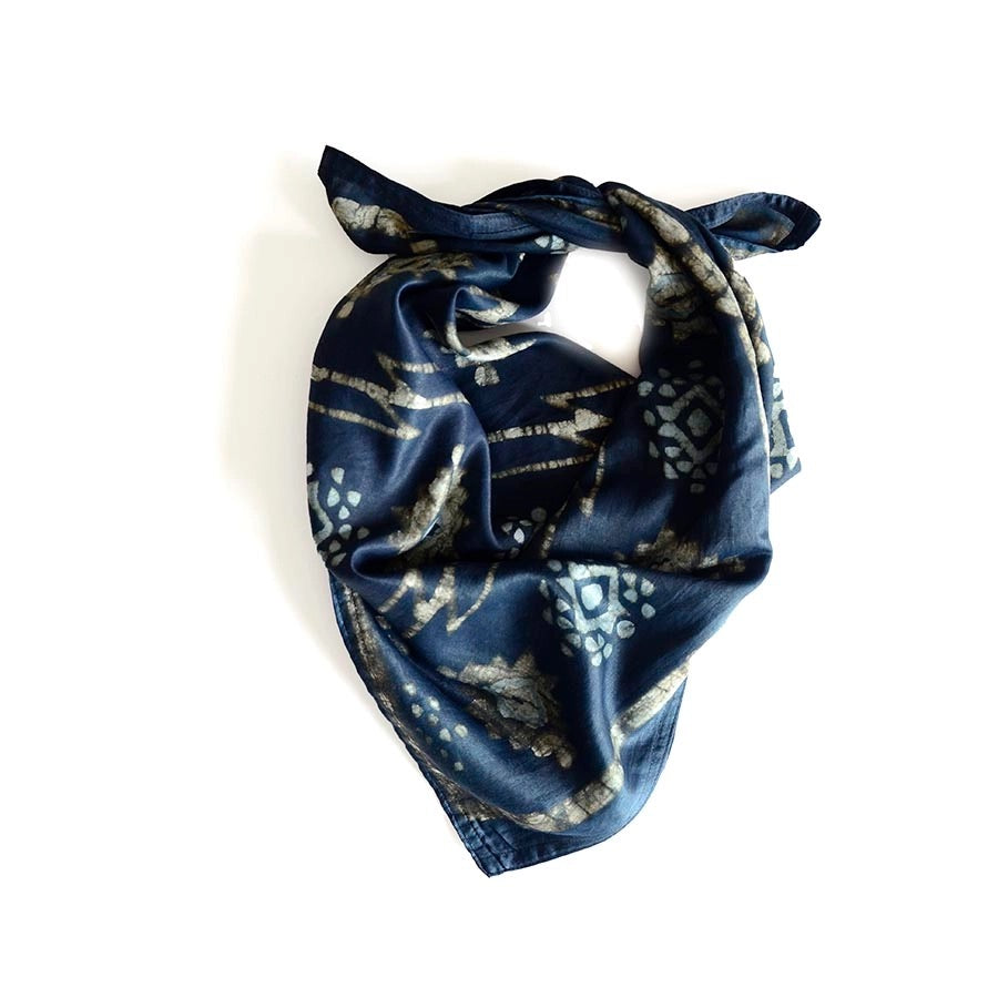 Bandana--Batik Print, Cotton AND/OR Silk, Many Colors/Patterns (Ichcha)