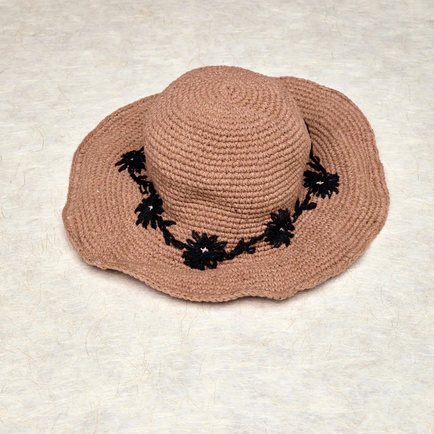 Hat--Fleur", Crocheted-Cotton, 5 Colors (By Many Hands)