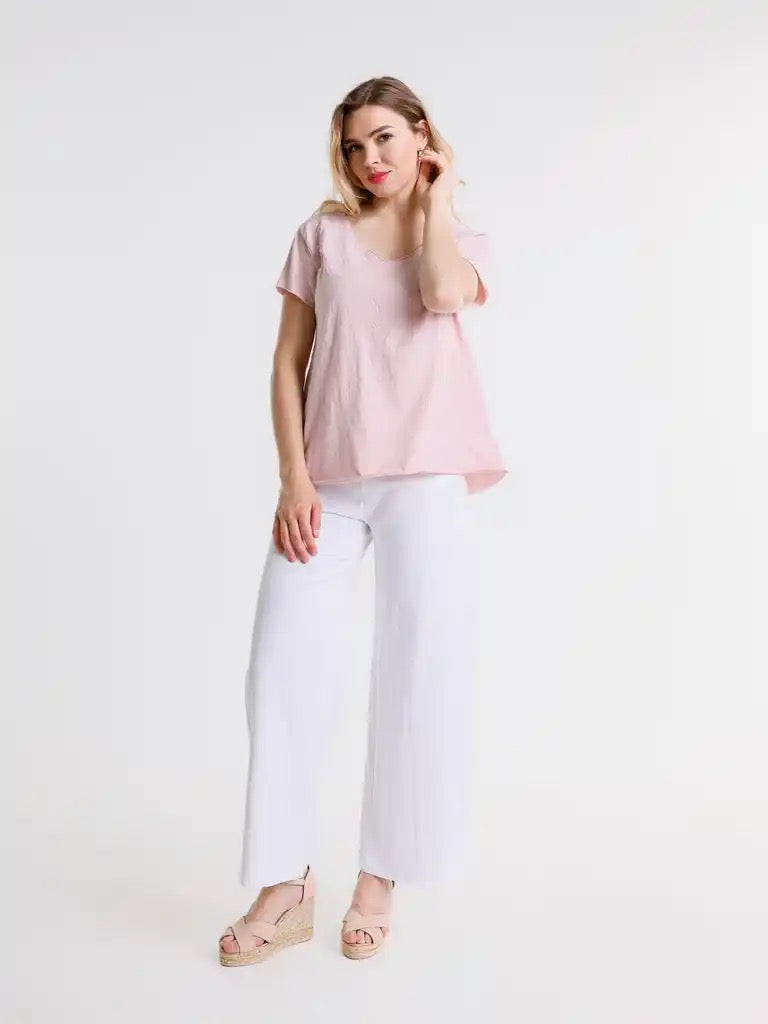 Top--V-Neck, Cotton, 4 Colors (Femme Fatale)