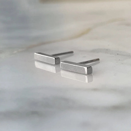 Earrings--Posts, Bar, Silver (Sojourn Well)