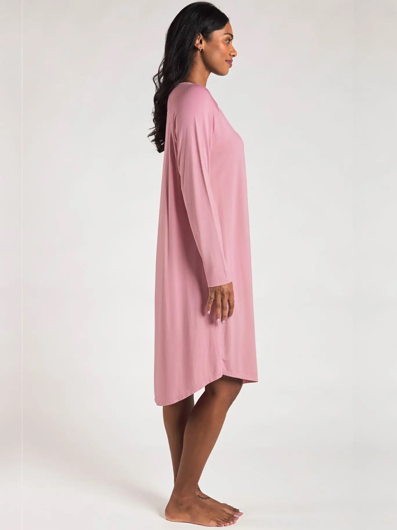 Nightgown--"Hush", Bamboo, Long-Sleeved, 2 Colors (Terrera)