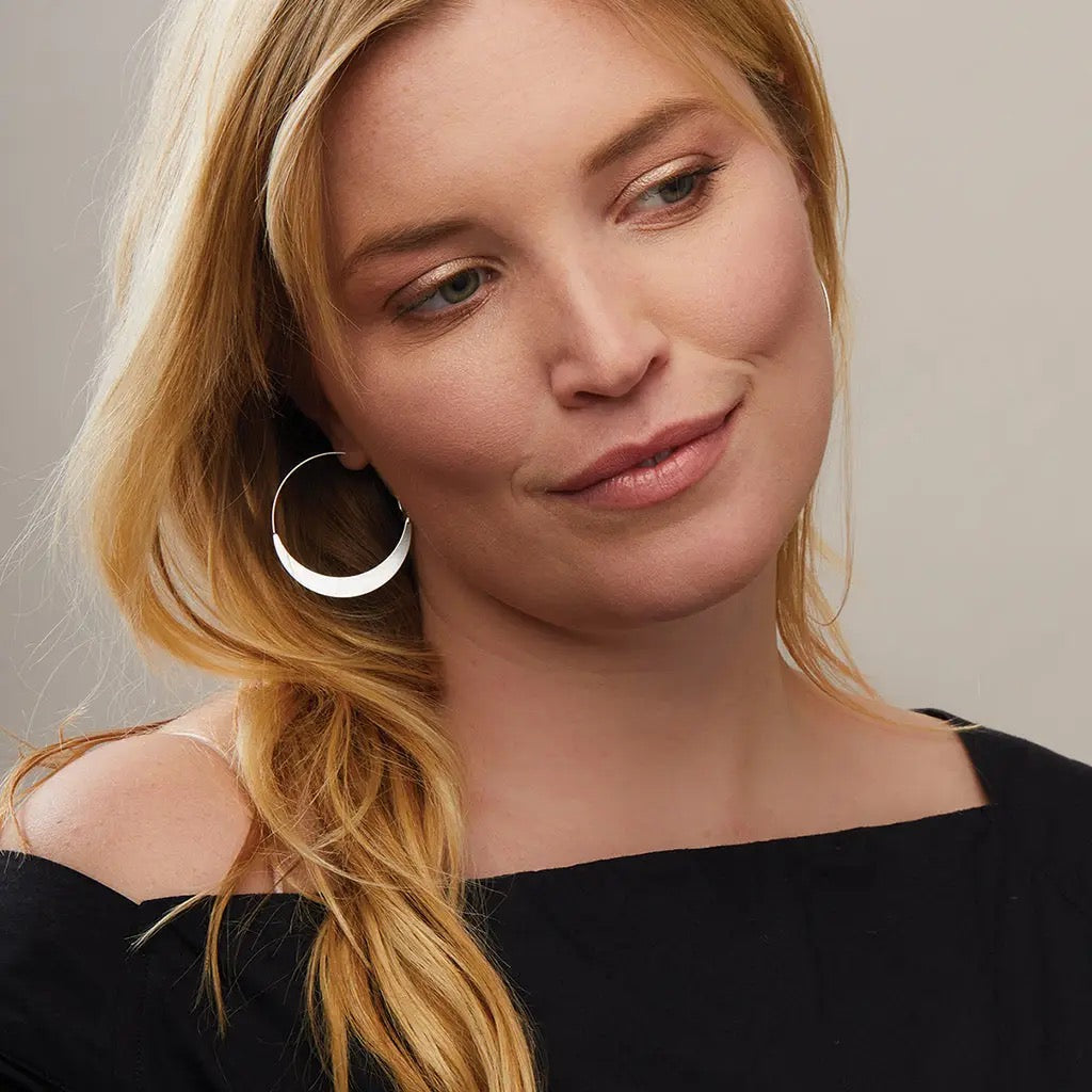 Earring--Crescent Hoops, Silver OR Gold (Scout Curated Wears)