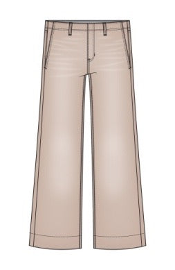 Jeans--"Weekender", Wide Leg, Cropped, Antique Khaki (Liverpool LA)