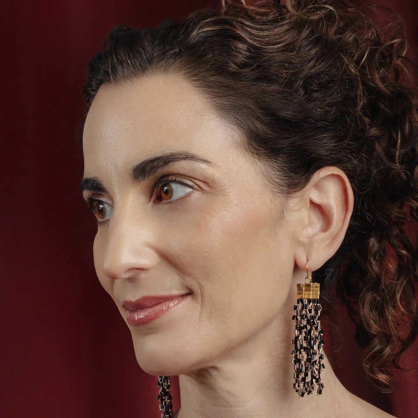 Earrings--"Cascade" Fringe, Posts, 2 Versions (Mayana)