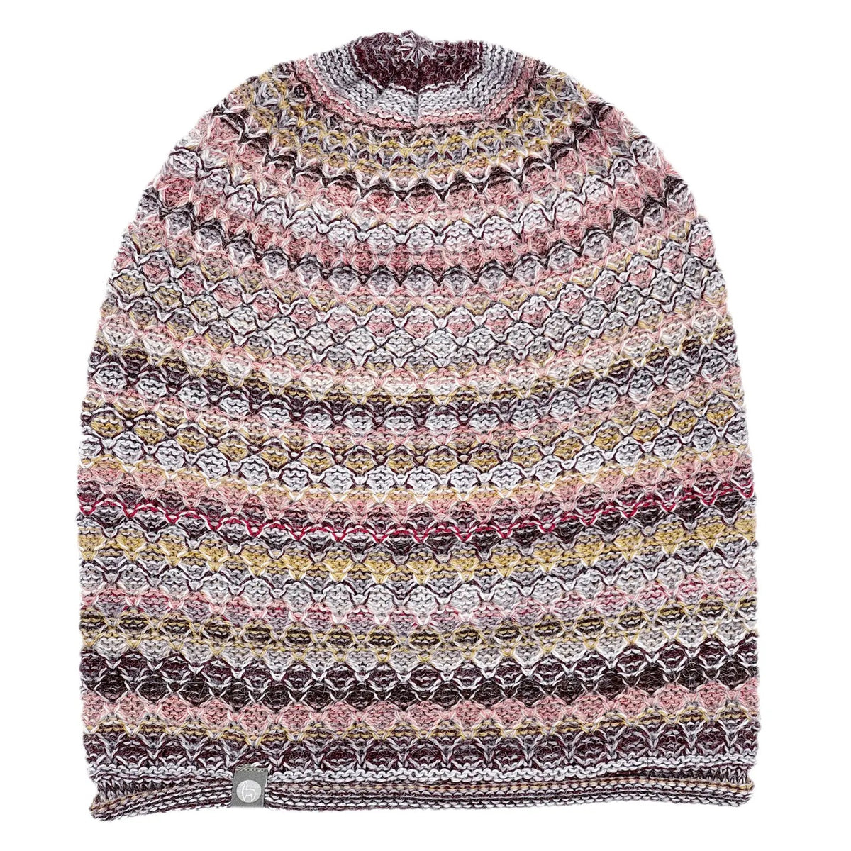 Hat--Beanie, Alpaca, VARIEGATED colors, "Canyon" (Shupaca Alpaca)
