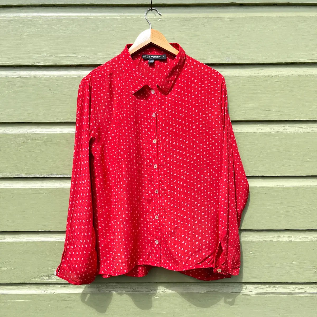 Shirt--Polka Dot, Long Sleeves, Red (Little Journeys)