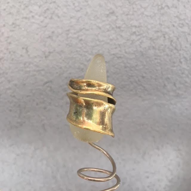 Ring--"Wide Wrap", Silver-Plated Brass/Gold-Plated Brass OR Brass (Volare)