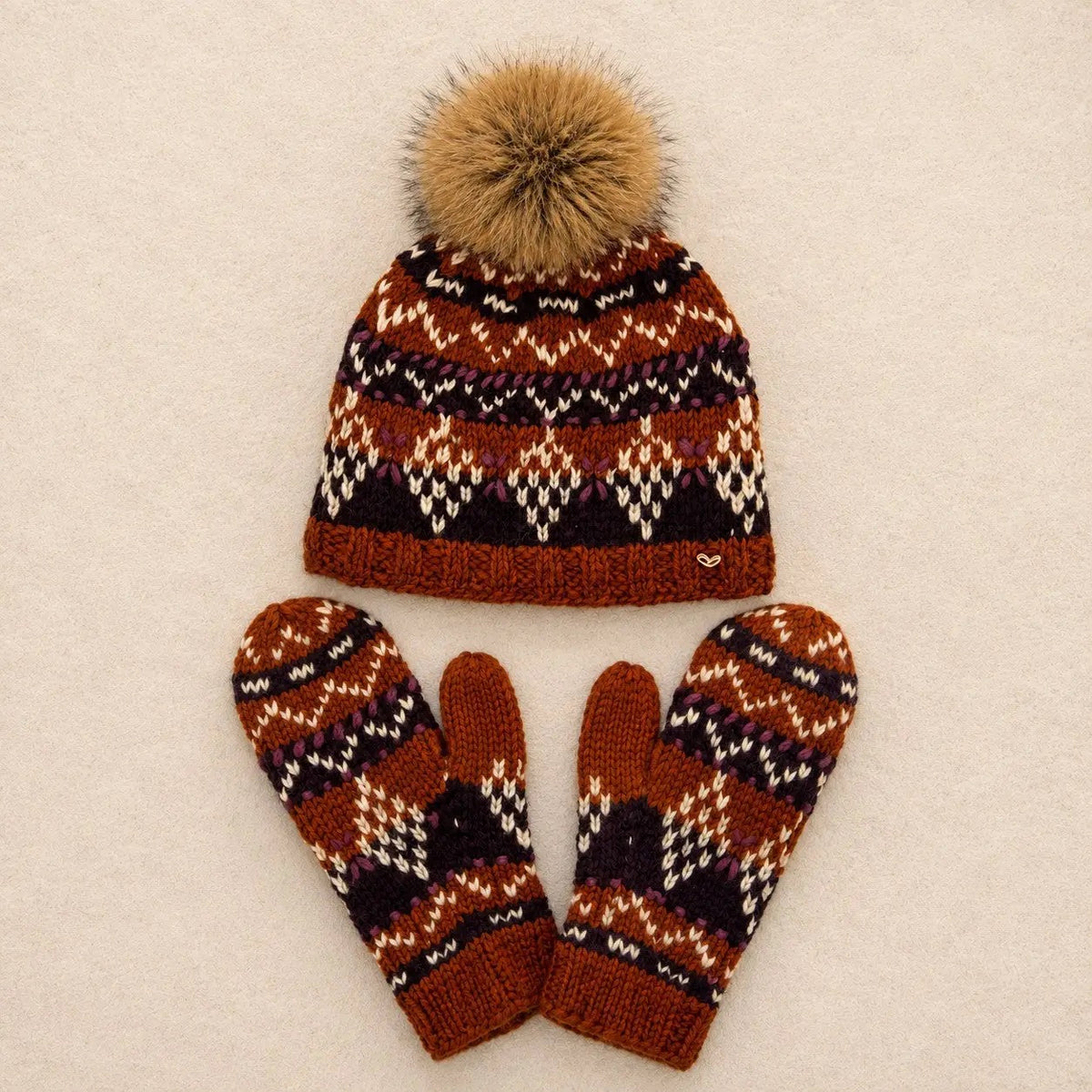 Mittens--"Alpine", Wool--Rust (By Many Hands) (Copy)