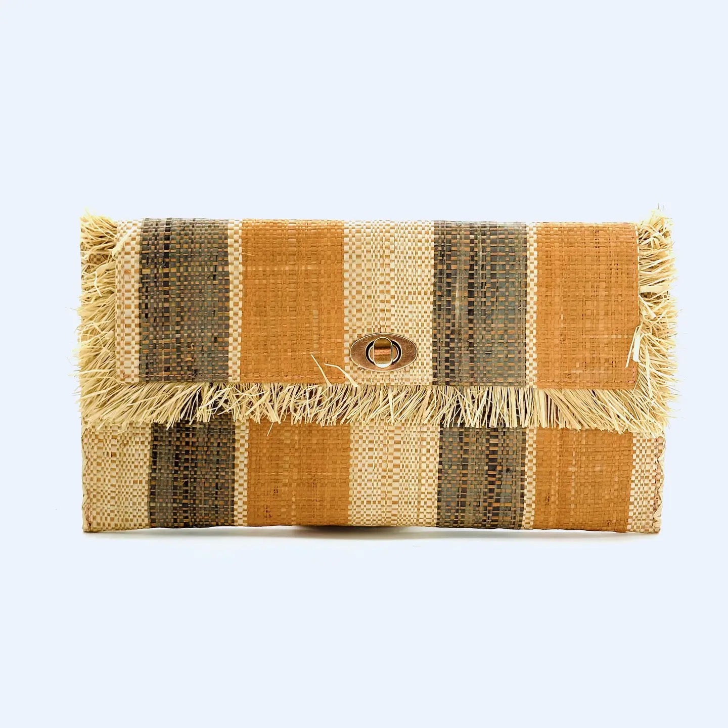 Clutch--Raffia, Striped or Fringe, Many Colors (Shebobo)