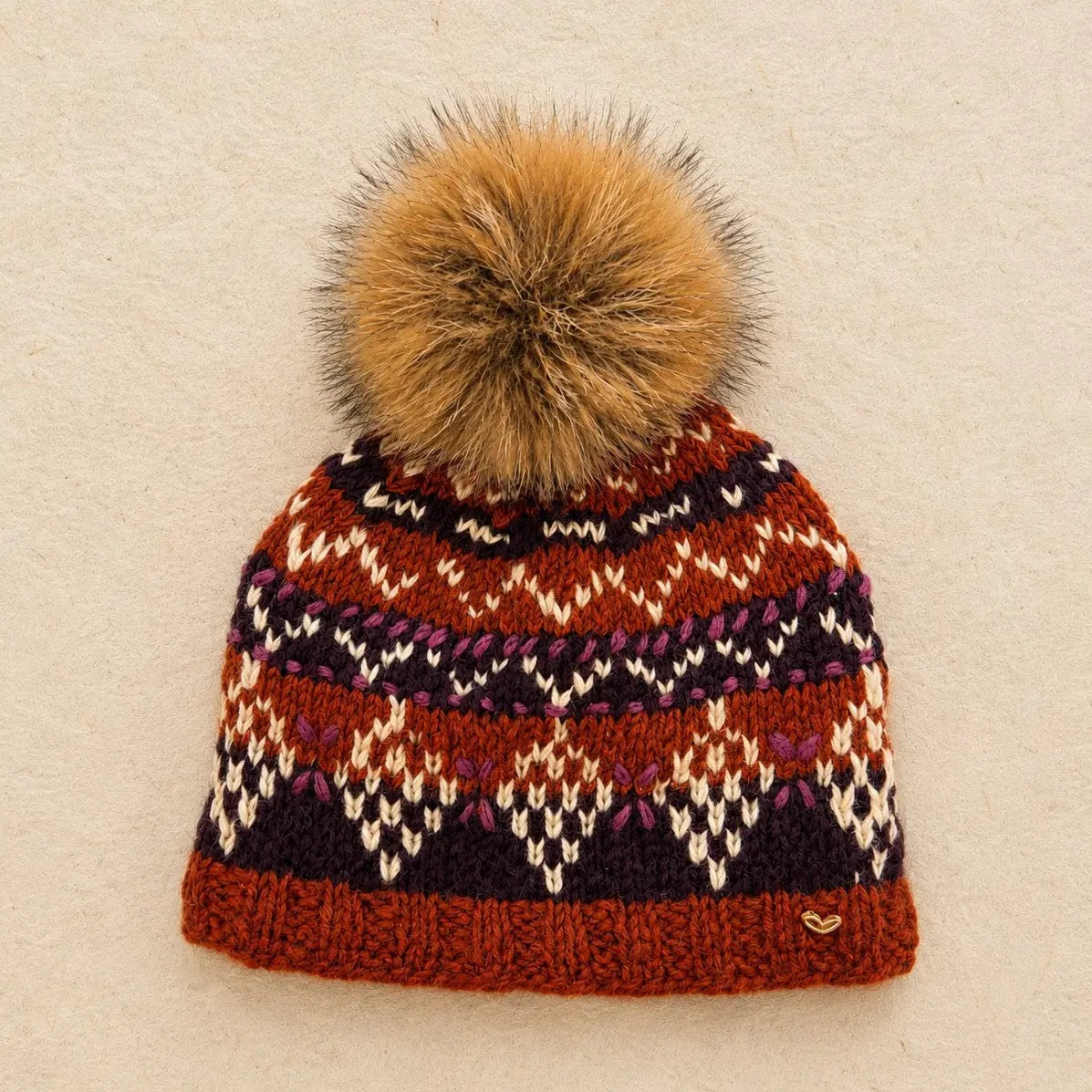Hat--"Alpine", Beanie, Wool --Rust (By Many Hands)