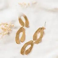Earrings--"Long Inlet" Posts, Gold-Plated (Tilly Doro)