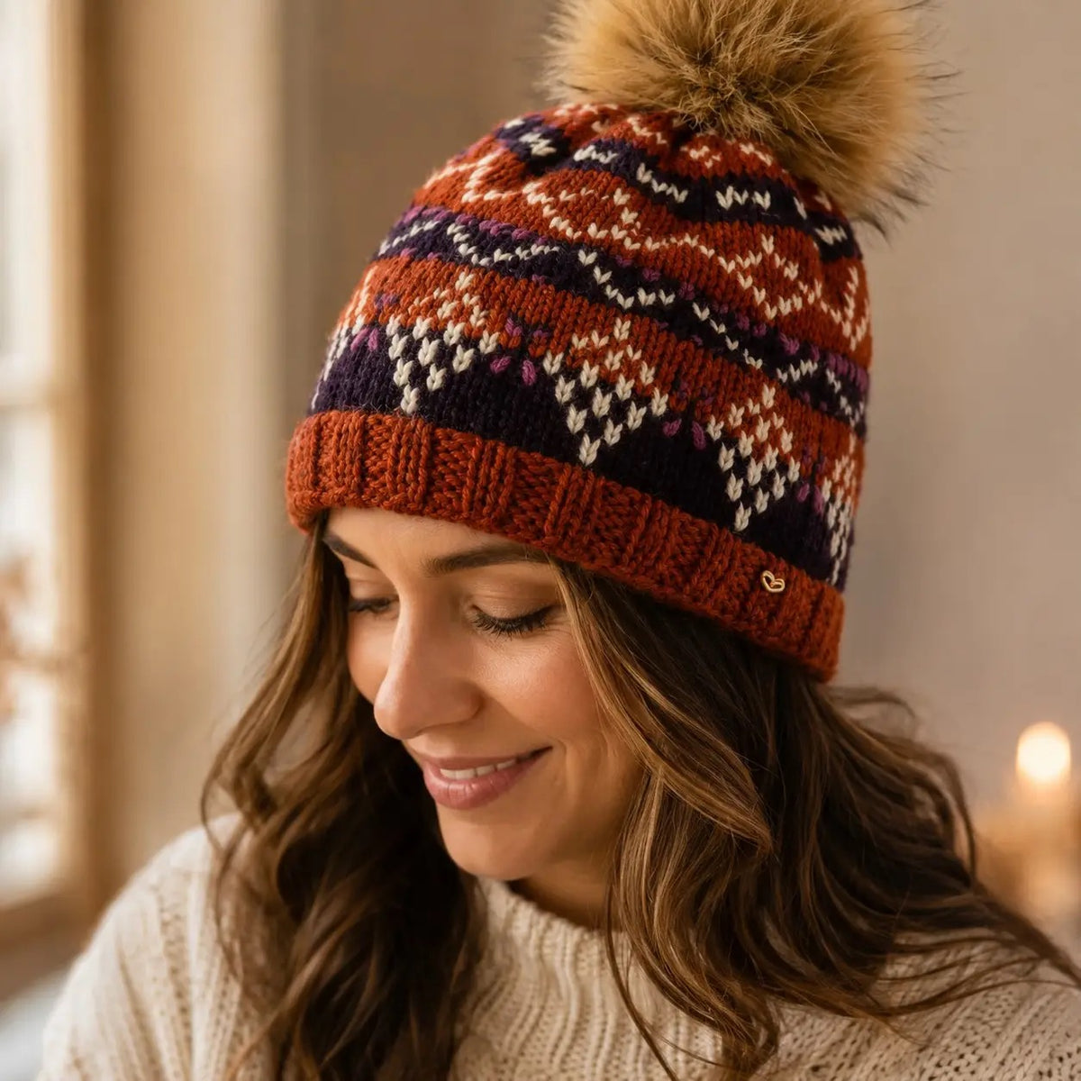 Hat--"Alpine", Beanie, Wool --Rust (By Many Hands)