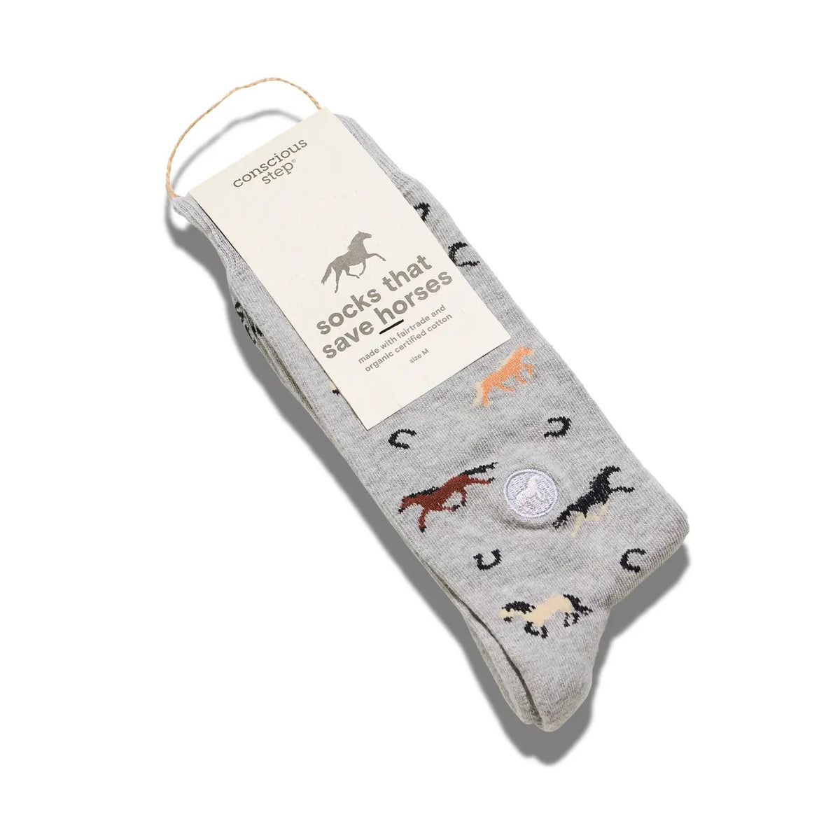Socks--"Save Horses", Crew, Cotton-Blend (Conscious Steps)