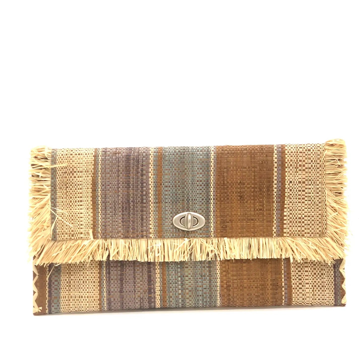 Clutch--Raffia, Striped or Fringe, Many Colors (Shebobo)