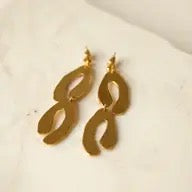 Earrings--"Long Inlet" Posts, Gold-Plated (Tilly Doro)