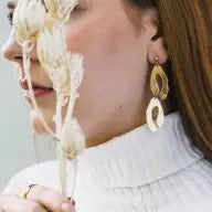 Earrings--"Long Inlet" Posts, Gold-Plated (Tilly Doro)