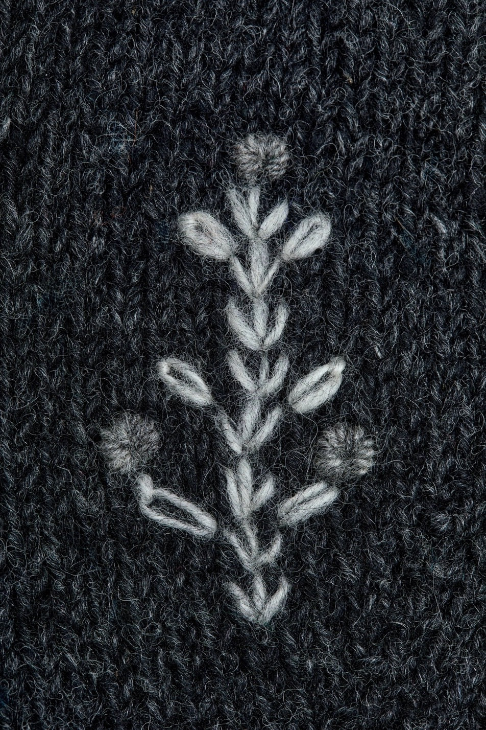 Mittens--"Winter Trees", Wool --Charcoal (By Many Hands)