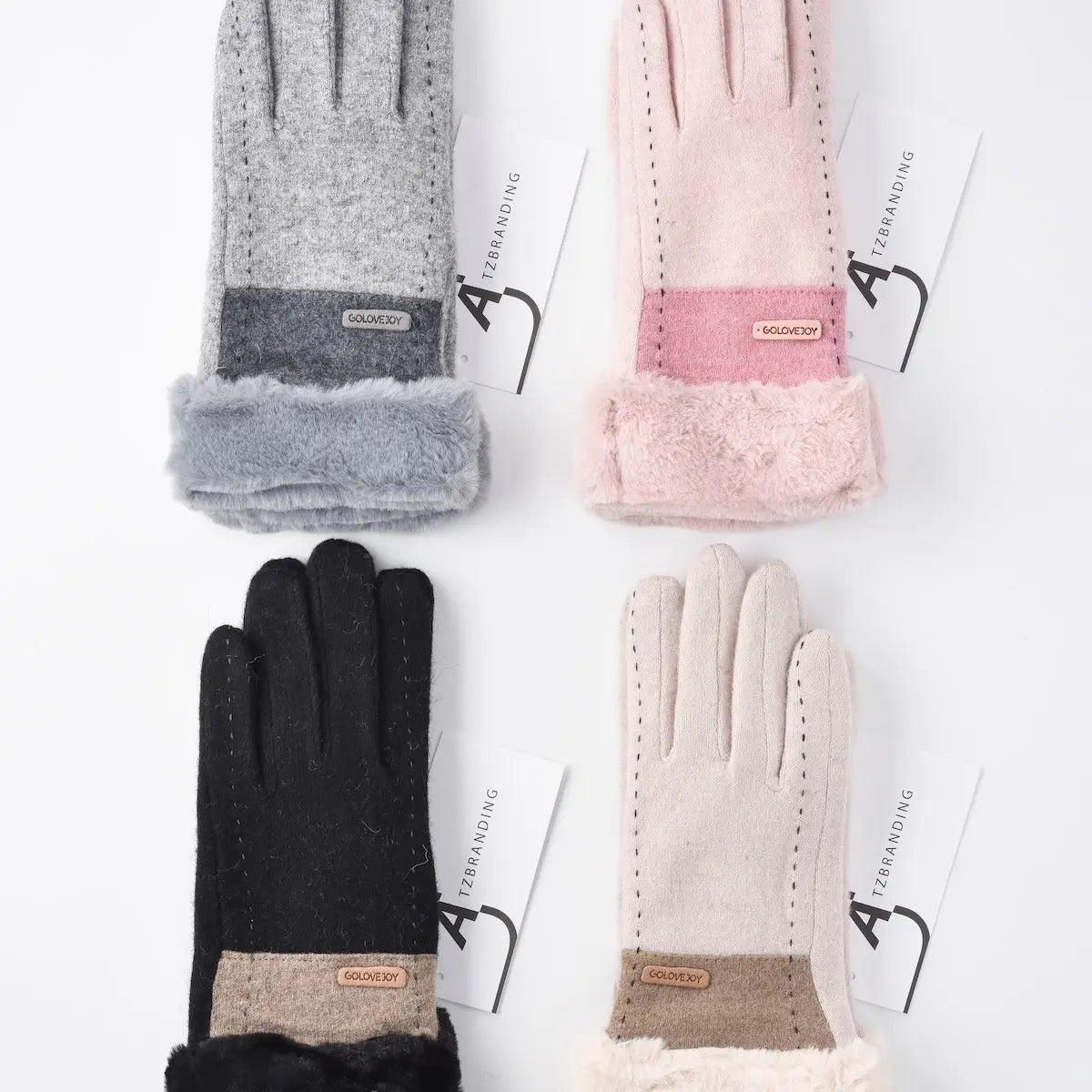 Gloves--Therma, Cashmere-Blend, 3 Colors (Funkyrel/ ATZ Branding/ GoLoveJoy)