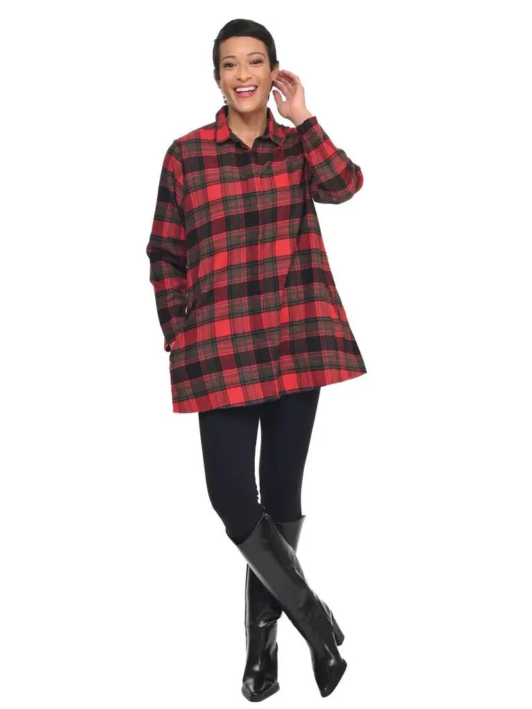 Shirt--"Logan", Flannel, 4 Patterns (Tulip)