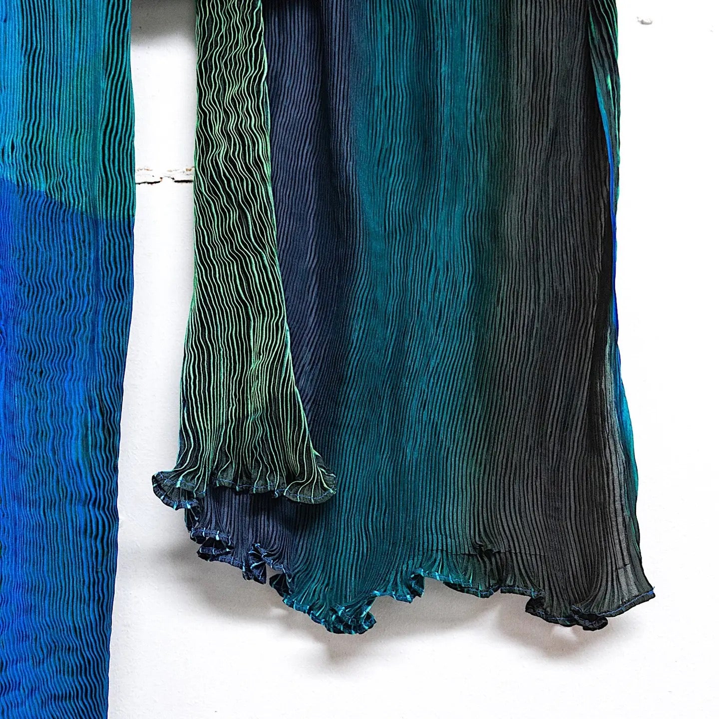 Scarf--"Slinky", Tie-Dyed, Silk, 5 Colorways (Marigold Row)