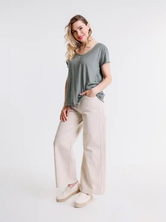 Top--V-Neck, Cotton, 4 Colors (Femme Fatale)