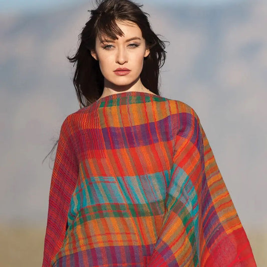 Shawl/Scarf--"Kalya", Wool-Cotton, Many Colors (Sevya Handmade)