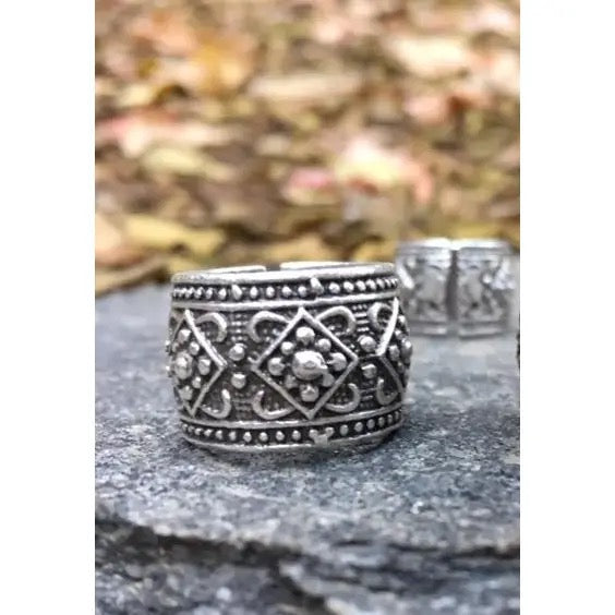 Ring--"Ottoman Garden", Silver-Plated Brass (Volare)