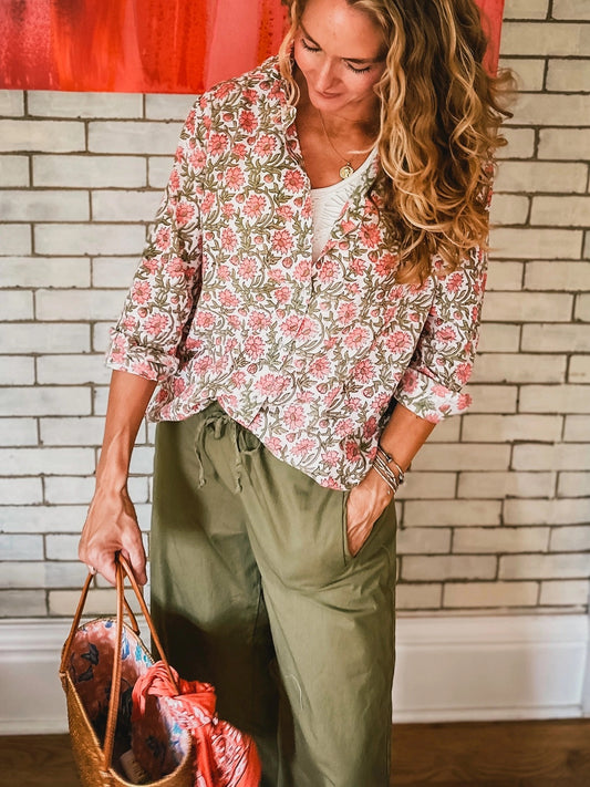 Blouse--"Good Boyfriend", Cotton, Darlington Floral (and for Good)