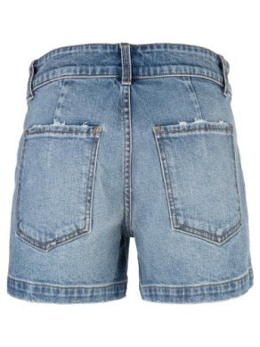 Shorts--"Jane", Jean, Patch Pockets, Denim Blue (Kut from the Kloth)