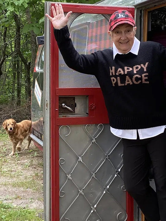 Sweater--"Happy Place" Merino Wool-Blend (Heim Made)