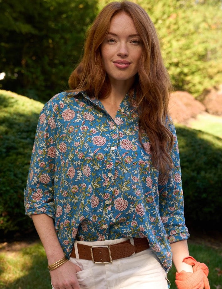 Blouse--"Good Boyfriend", Cotton, Devon Floral (and for Good)