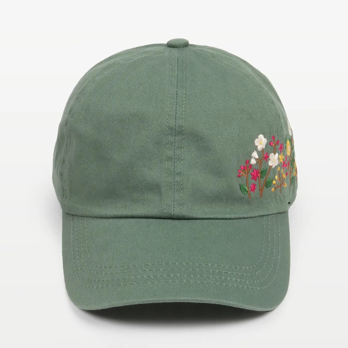 Hat--Ball cap, Floral Embroidered, Cotton, 3 Colors (David and Young)
