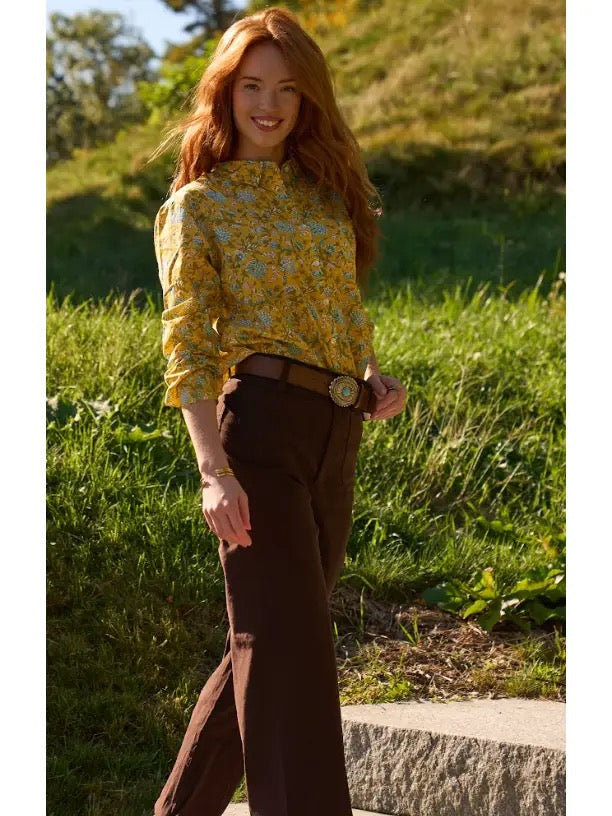 Blouse--"Good Boyfriend", Cotton, Floral Sunshine (and for Good)