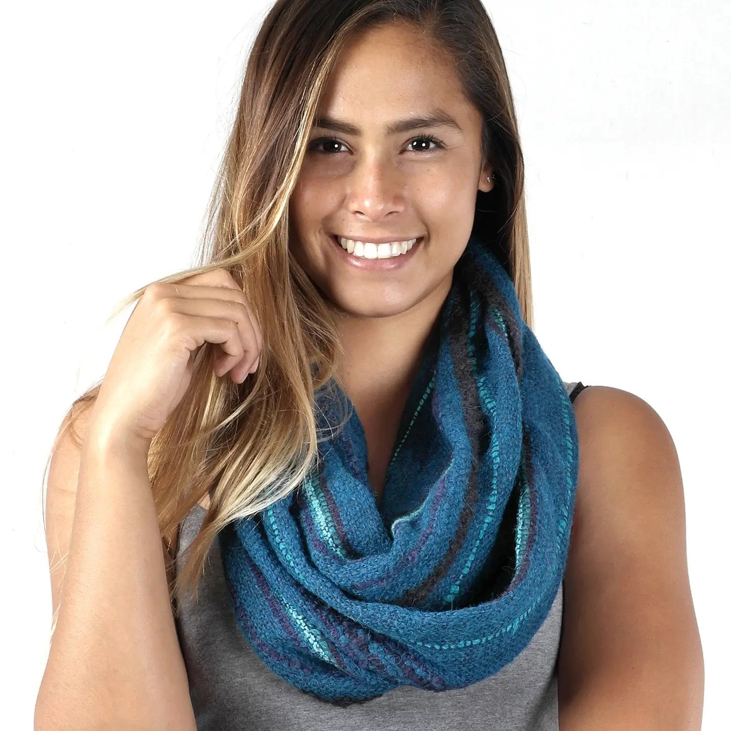 Scarf--Alpaca, Infinity, Deep Sea Blue (Shupaca Alpaca)
