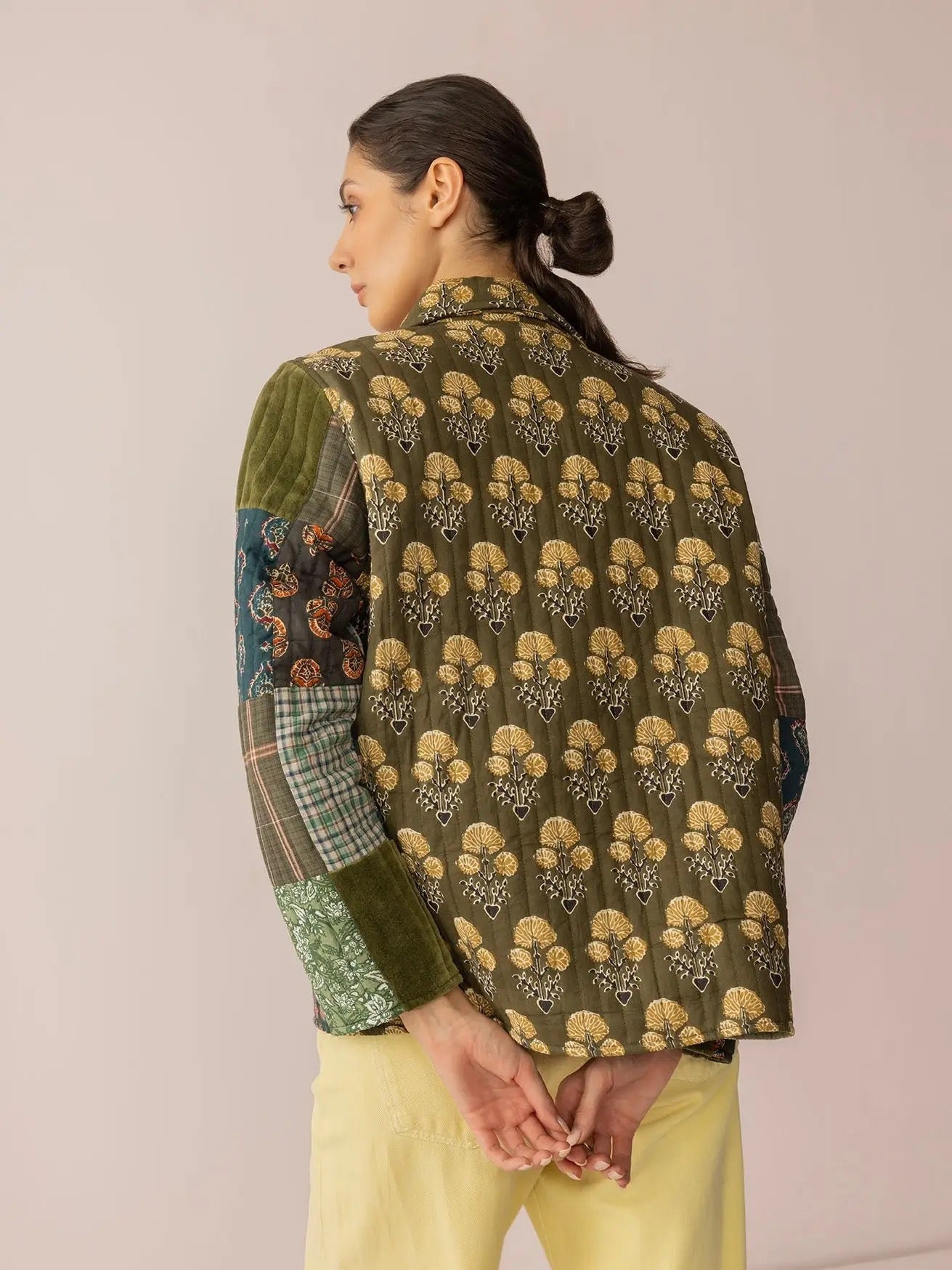 Jacket--"Meadow", Patchwork, Cotton, Greens (Bohera)