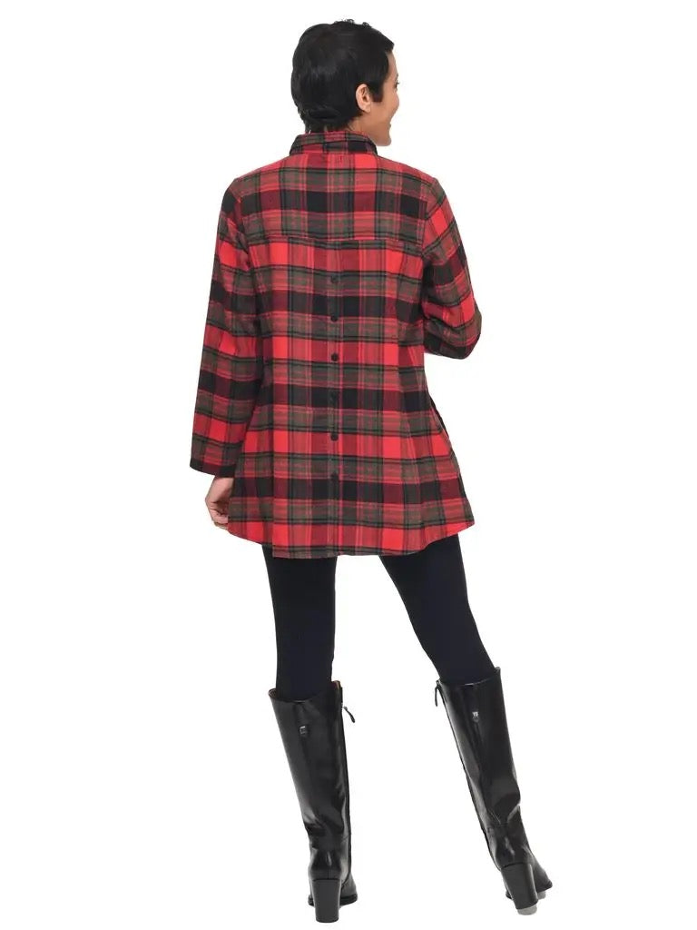 Shirt--"Logan", Flannel, 4 Patterns (Tulip)