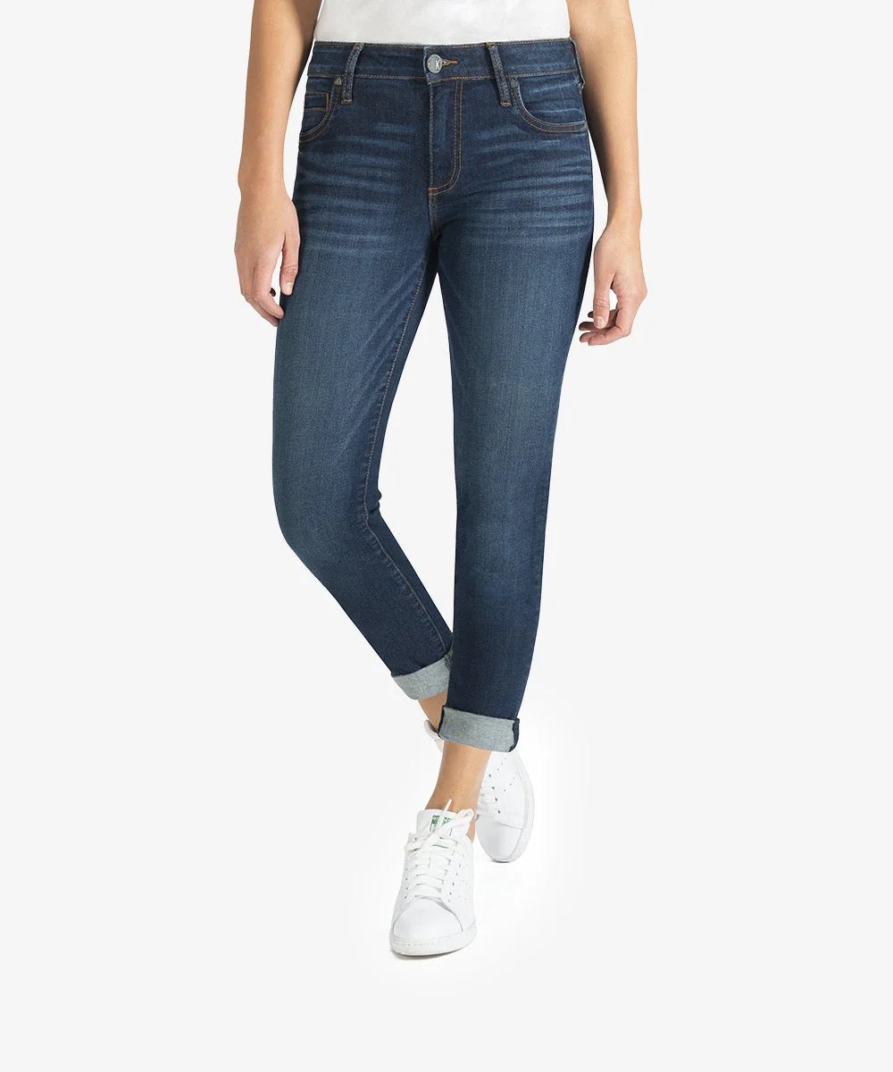 Pants--"Catherine", Mid Rise, Boyfriend, Denim Jeans, Black (Kut from the Kloth)