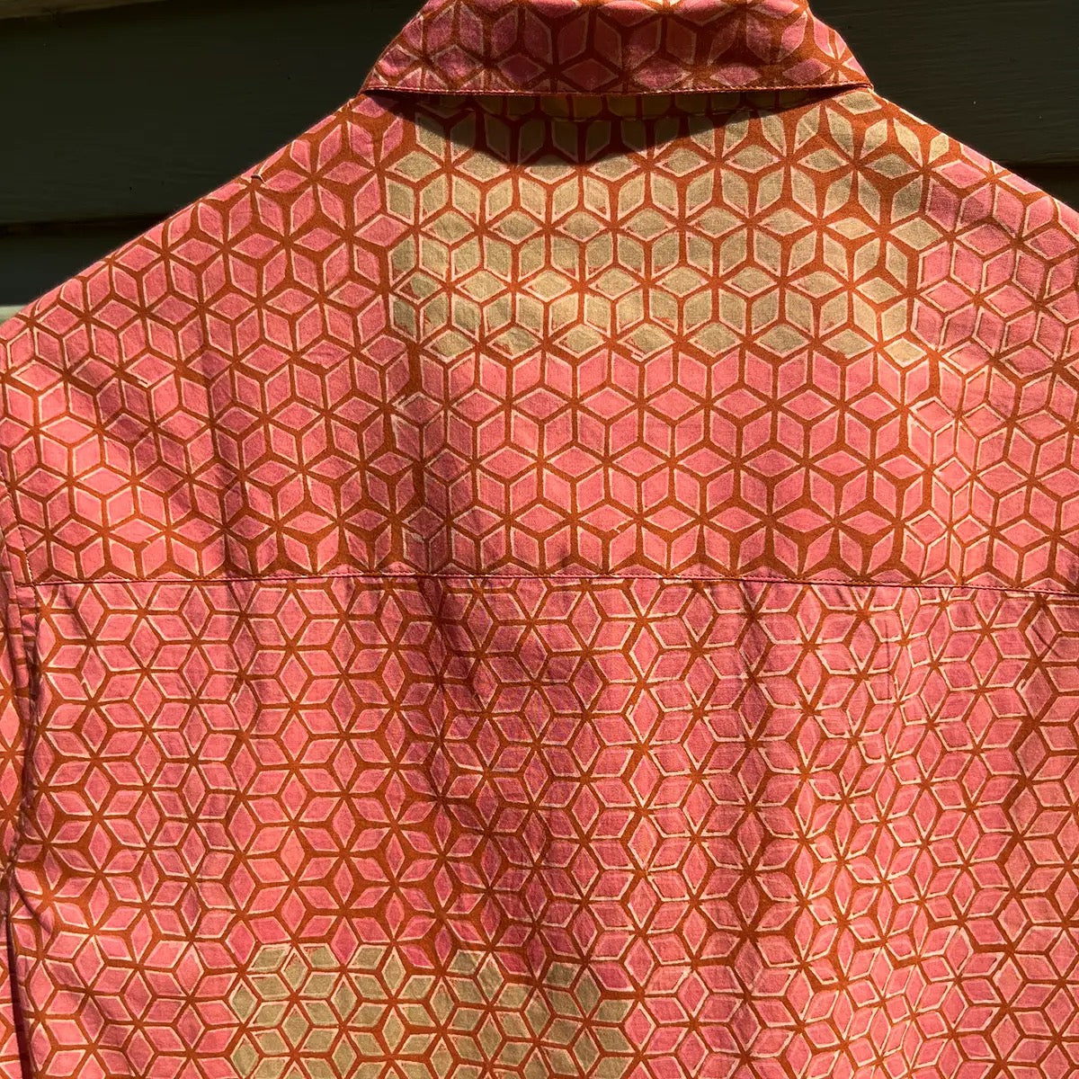 Blouse--"Mumbai", Short Sleeved, Orange (Little Journeys Chicago) (Copy)