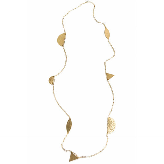 Necklace--"Geo Dance", Gold-Plated (Tilly Doro)