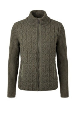 Jacket--Quilted, Padded, Sweater--Olive Green (Liverpool LA)