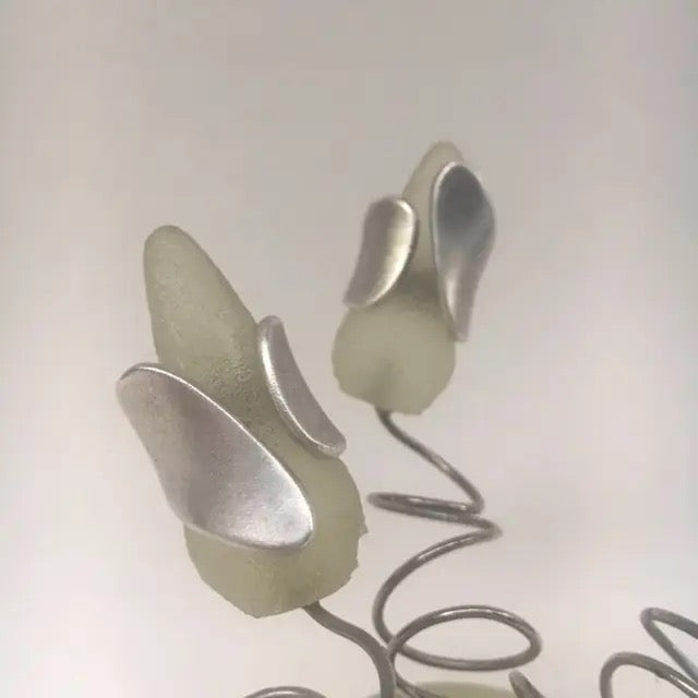 Ring--"Mid-Century Modern", Wrap-style, Silver-Plated Brass (Volare)